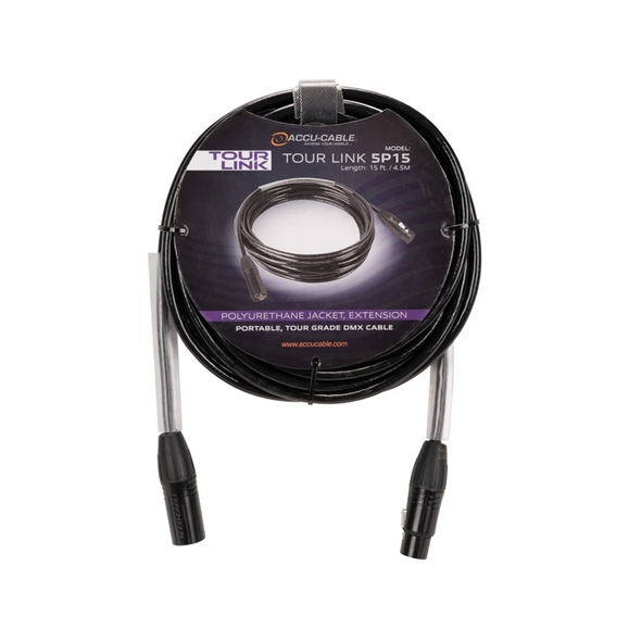 ADJ TOUR LINK 5P15 15FT Tour Grade DMX Data Cable