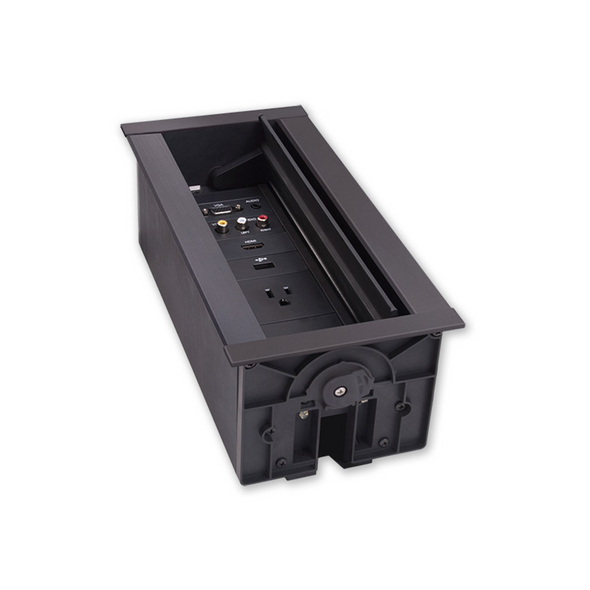 AMX HPX-900BL-NA 9-space Hydraport BLACK, w/ US Power Outlet