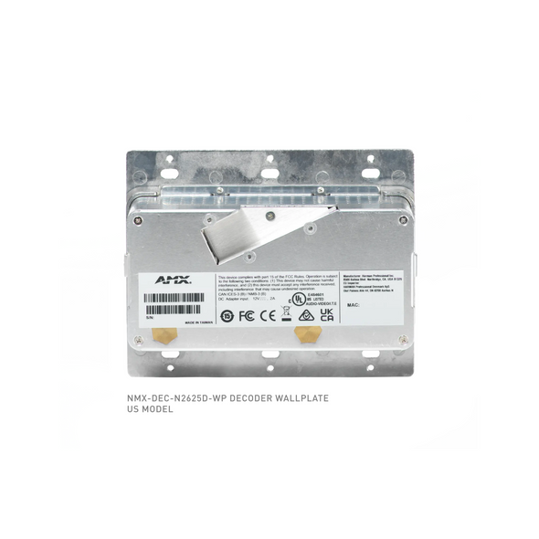 AMX NMX-DEC-N2625D-WP 4K60 MWC/Dante AV-A Decoder Wallplate (US & UK/EU)