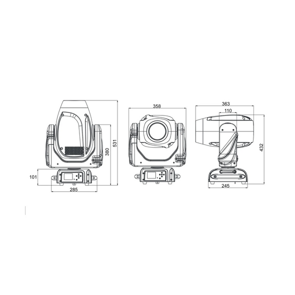 Antari Event Lighting HAVOCH200-WH - 200W LED Moving Head Hybrid (White) (HAVOCH200-WH)