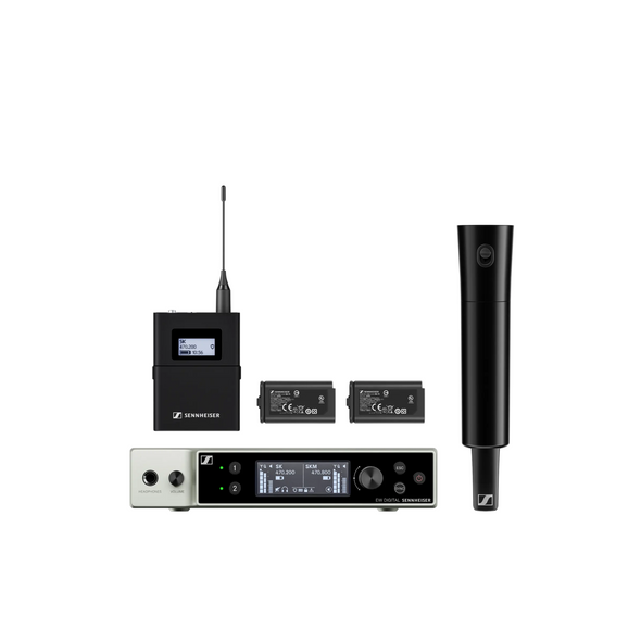 Sennheiser Dual-Channel Digital Wireless System with Bodypack & Handheld Transmitters, No Mics (Q1-9: 470 to 550 MHz)