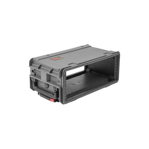 SKB 3i-4U11G-W 4U Injection Molded 11” Deep Rack w/Wheels, Dark Grey