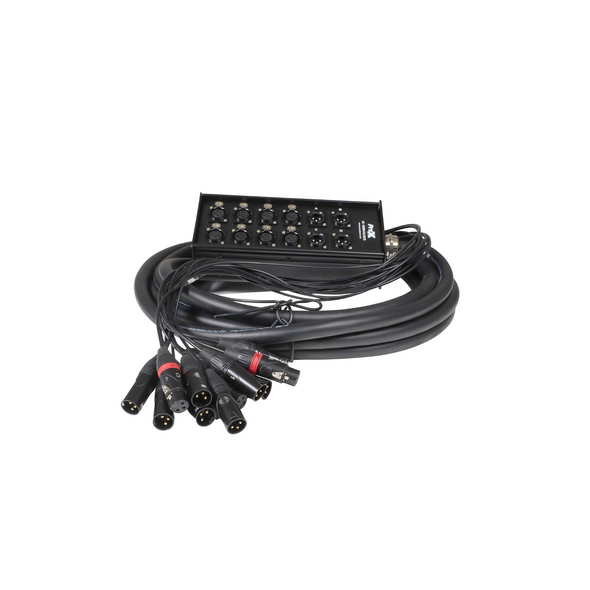 ProX XC-SB84XLR25 25 Ft. XLR Stage Recording Extension Box Snake 8 XLR-F Send Inputs 4 XLR-M Effects Return