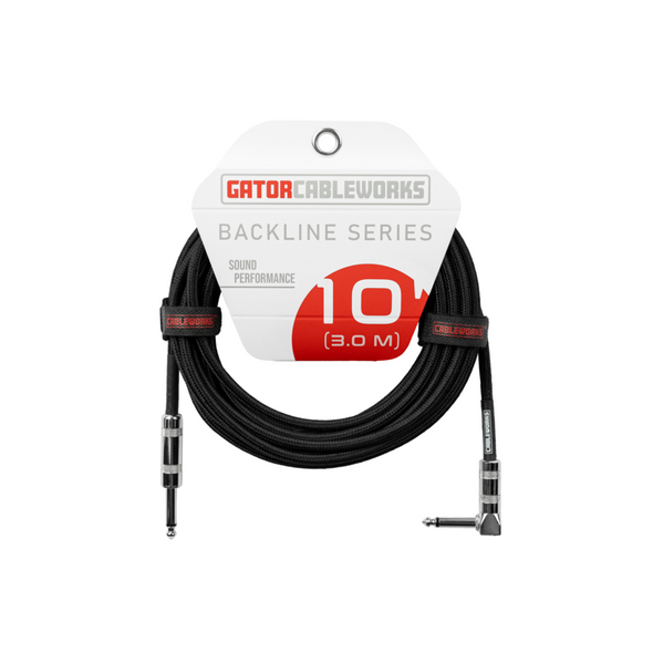 Gator Cases 10 Foot Strt to RA Braided Instrument CableBB – GCWBINS10RABB