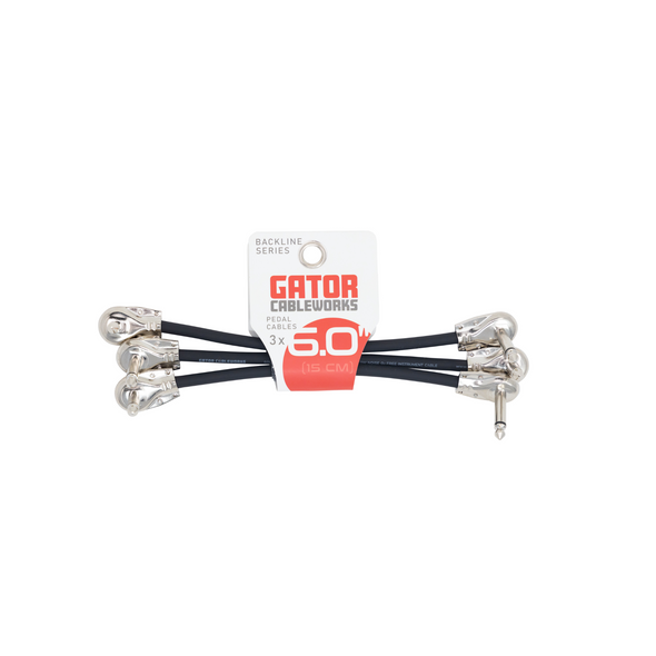Gator Cases 3-Pack of 6 Inch RA to RA Patch Cables