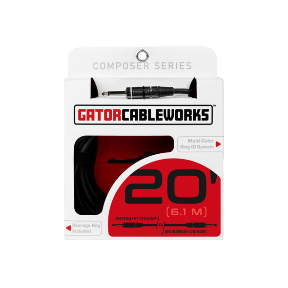 Gator Cases GCWC-INS-20 20 Foot Strt to Strt Instrument Cable