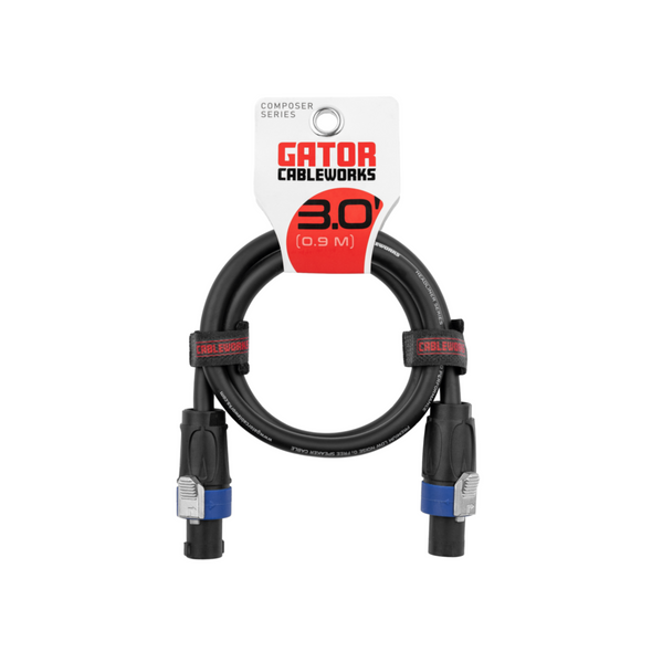 Gator Cases GCWC-SPK-03-2TL 3 Foot Twist Lock Connector Speaker Cable