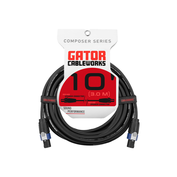 Gator Cases GCWC-SPK-10-2TL 10 Foot Twist Lock Connector Speaker Cable