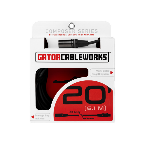 Gator Cases GCWC-XLR-20 20 Foot XLR Microphone Cable