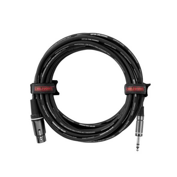 Gator Cases GCWC-XLR-20FTRS 20 Foot XLR F to TRS Cable