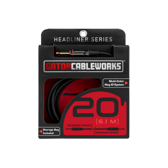 Gator Cases GCWH-INS-20 20 Foot Strt to Strt Instrument Cable