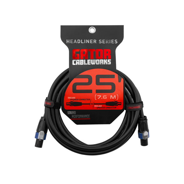 Gator Cases GCWH-SPK-25-2TL 25 Foot Twist Lock Connector Speaker Cable