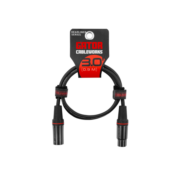 Gator Cases GCWH-XLR-03 3 Foot XLR Microphone Cable