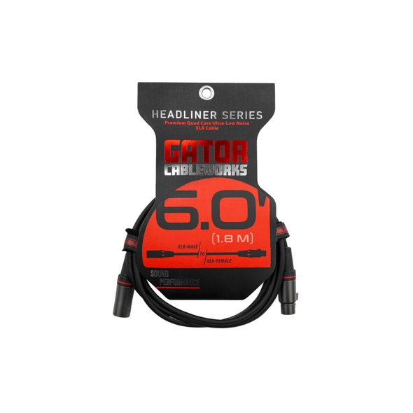 Gator Cases GCWH-XLR-06 6 Foot XLR Microphone Cable