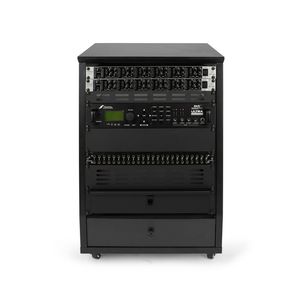 Gator Cases GFW-ELITESTUDIORK12-BLK Frameworks Elite Angled Studio Rack – 12U BLK