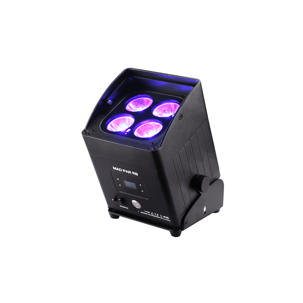 JMAZ MAD PAR RB Swappable Battery Powered IP65 RGBAL+C LED Light with Wireless DMX (Black)