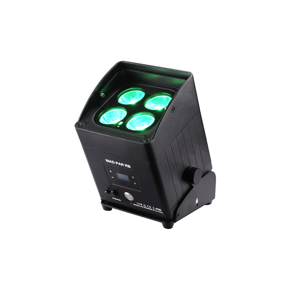 JMAZ MAD PAR RB Swappable Battery Powered IP65 RGBAL+C LED Light with Wireless DMX (Black)