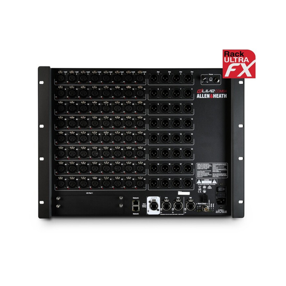 Allen & Heath AH-DLIVE-CDM64-RUFX dLive CDM64 with RackUltraFX C Class RackUltra FX MixRack 64x32 I/O