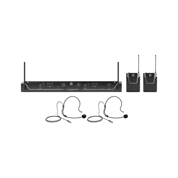 LD Systems U305 BPH2 Dual Wireless Mic System with 2 x Bodypack and 2 x Headset - 470 - 490 MHz