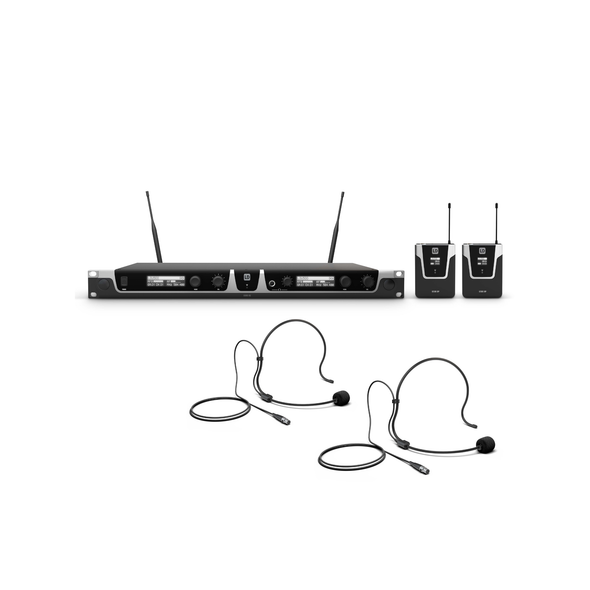 LD Systems U505 BPH2 - Wireless Mic System with 2 x Bodypack and 2 x Headset, 514 - 542 MHz