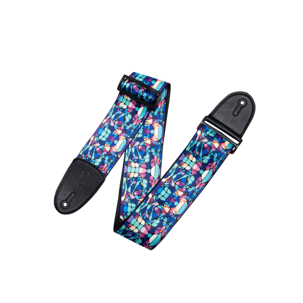 Levy's Stained Glass Guitar Strap-Blue Mirage