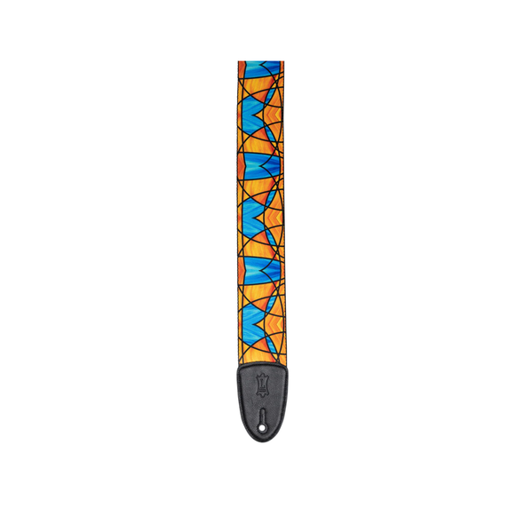 Levy's Stained Glass Guitar Strap-Orange and Blue