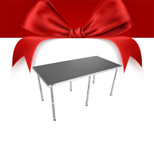 ProX XSQ-4X8MK3 StageQMK3 4 x 8 FT Single Portable Stage Unit Height (6) Adjustable Legs from 28 to 48 in