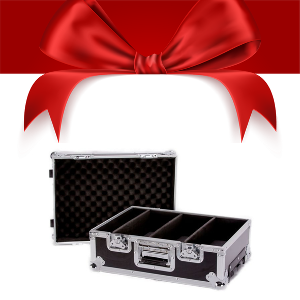 DeeJay LED Deluxe CD Case with Wheels for 100 Jewel Case CD's Xmas Deal