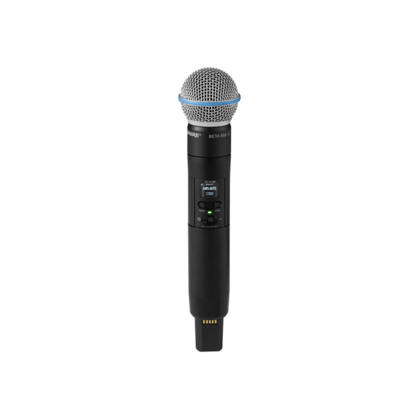 Shure SLXD2+ Digital Wireless Handheld Transmitter with Beta 58A Supercardioid Capsule (G57: 470 to 608 MHz)