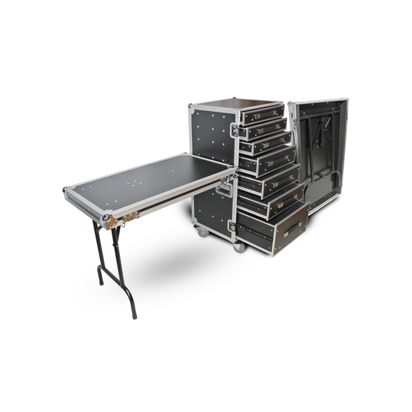 ProX XS-7DTW 7-Drawer ATA Utility Flight Case with Side Table and Casters