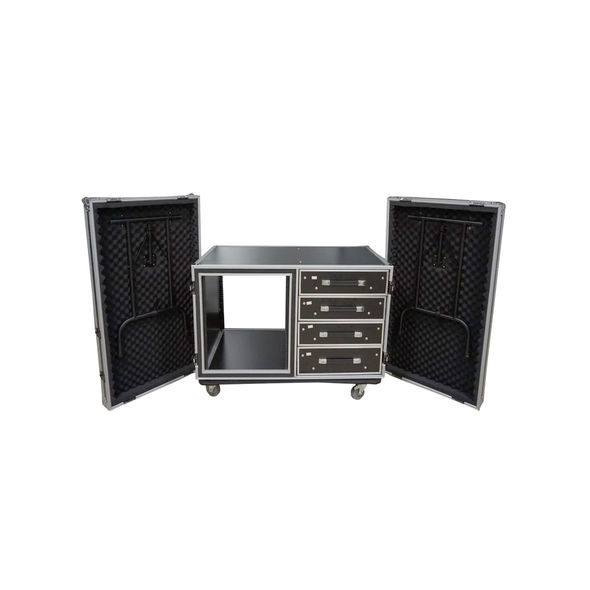 ProX XS-12U4DTW ELVA 12U Shockproof Workstation Flight Case