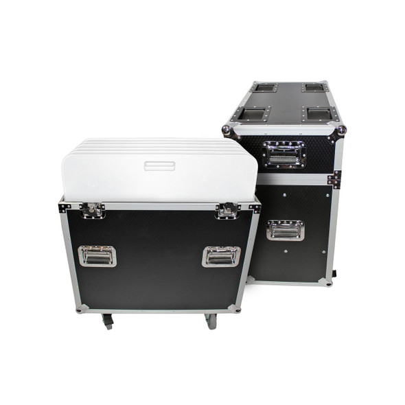 ProX ATA Flight Style Road Case 24" in. Aluminum 8mm F34 F32 F31 Truss Base Plates - Fits 6x