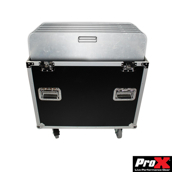 ProX ATA Flight Style Road Case 24" in. Aluminum 8mm F34 F32 F31 Truss Base Plates - Fits 6x