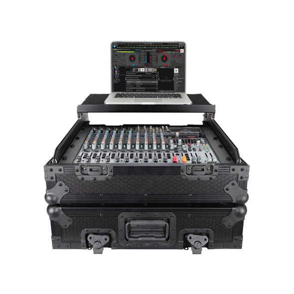 ProX XS-19MIXLTBL 19" 10U Slanted Mixer Rack Flight Case