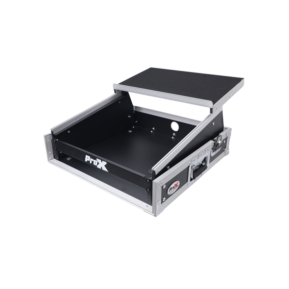 ProX T-2MRLT 2U Rack Case with 10U Mixer Top & Laptop Shelf