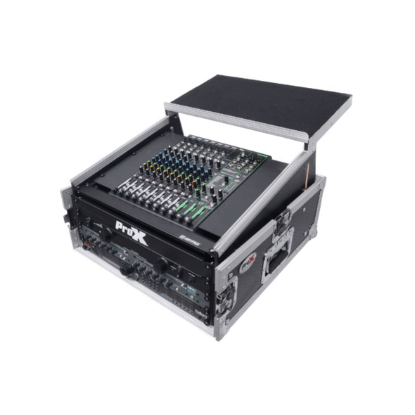 ProX T-6MRLT 6U Rack Case with 10U Mixer Top & Laptop Shelf