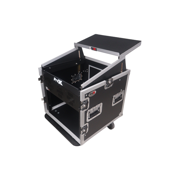 ProX T-12MRLT 12U Rack Case with 10U Mixer Top & Casters