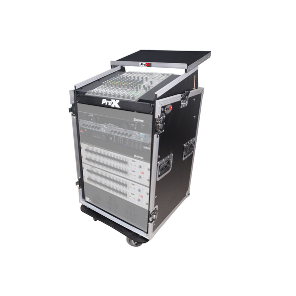 ProX T-16MRLT 16U Rack Case with 10U Mixer Top & Casters