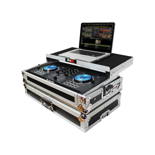 ProX X-MXTPRO3LT Flight Case for Numark Mixtrack Pro 3 / Platinum with Laptop Shelf