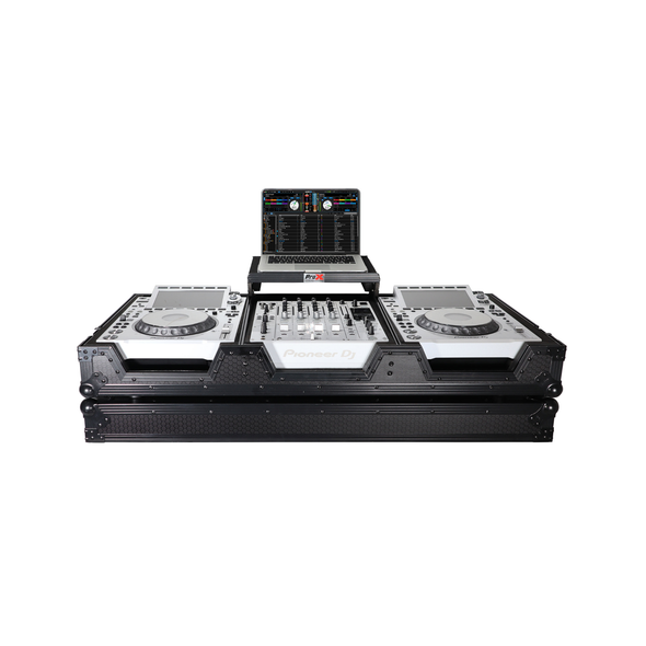 ProX DJ Coffin Case for 2× CDJ-3000 & DJM-900NXS2 with Laptop Shelf