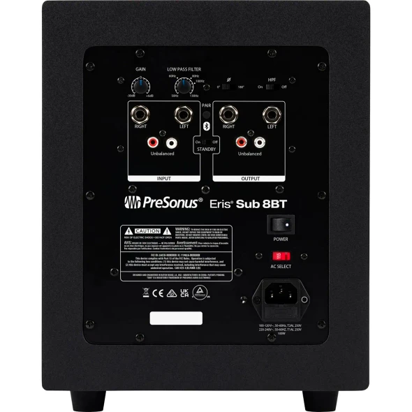 PreSonus Eris Sub 8BT 8-inch Powered Bluetooth Studio Subwoofer