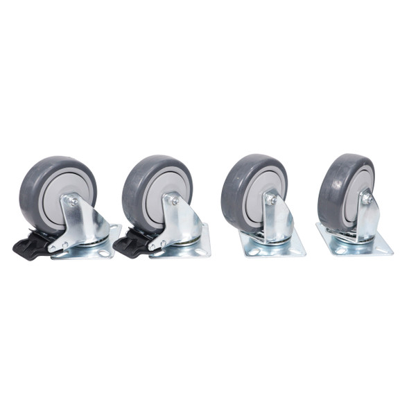 ProX Set of 4 Black Replacement 4 inch Industrial Grade Caster Wheels Kit