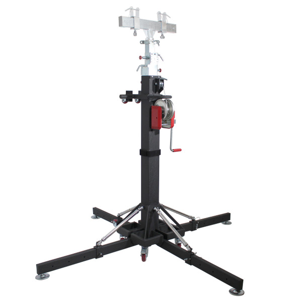 ProX 18 Ft. Lighting Heavy-Duty Crank Truss Stand Pair 500 Lb. Capacity with Outriggers Center Load18'Includes T-Adapter Truss Mount