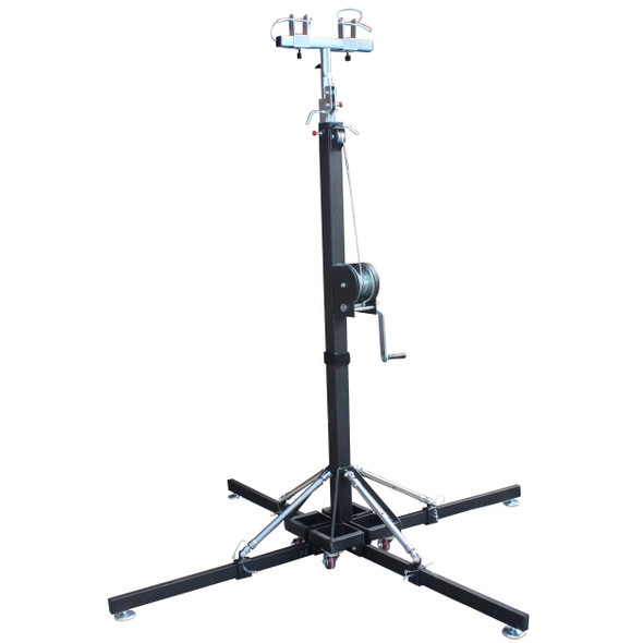 ProX 18 Ft. Lighting Crank Truss Stand  Pair 330 Lbs.Capacity Includes T-Adapter Truss Mount
