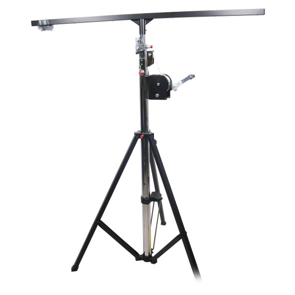 ProX 14 Ft. Heavy-duty Lighting Crank Stand for Lifting Truss 220 lbs Capacity Incl 5 Ft. T-Bar