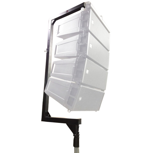 ProX Telescopic C-Shape Bar Support mount fits Crank Stand Lifter for Small Line Array Speakers Max Load 150 lbs