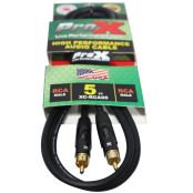 ProX XC-RCA05 5ft RCA Male to Male Audio Cable for DJ Equipment, Home Audio Systems, Amplifiers, Receivers, and Analog Audio Connections