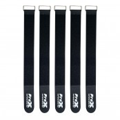 Five ProX XC-T20X5 cable management straps featuring reusable hook and loop closure for securing and organizing cables and wires.