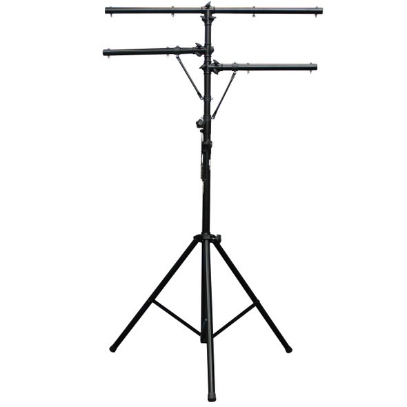 ProX Height Adjustable DJ Lighting Stand with (2) Side Bars " adjusts up to 12 Ft. Height