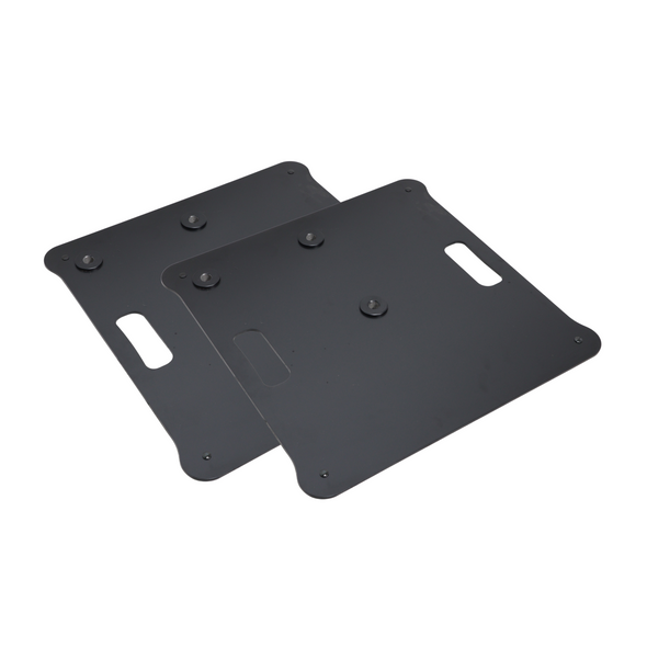 ProX Pair of Polaris Base Plates " 2 Heavy-Duty Speaker Pole Base Plates in Black